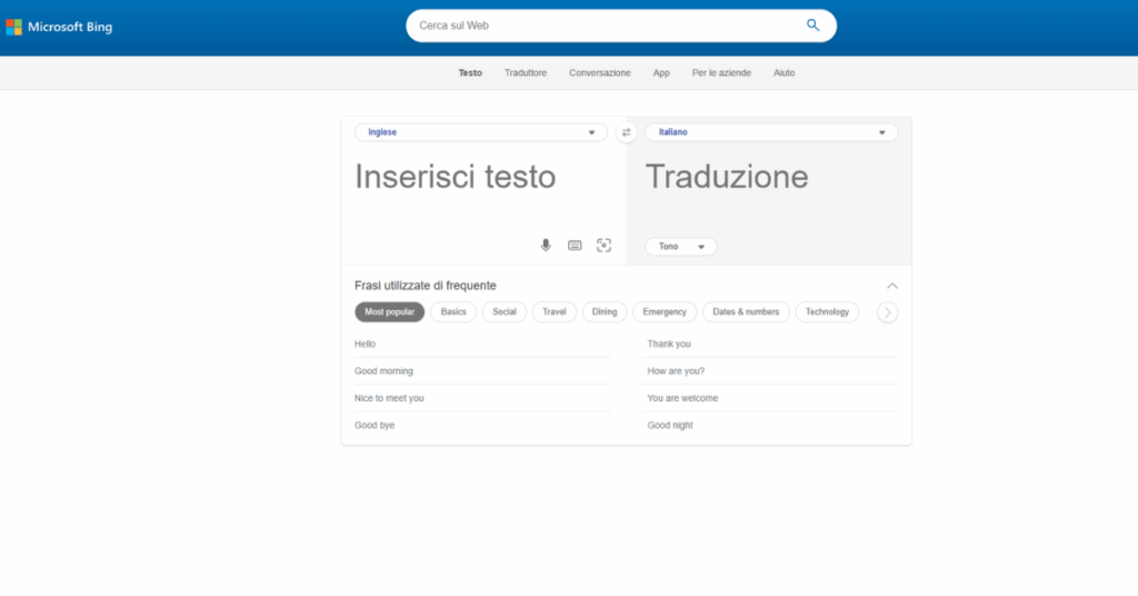 Bing Traduttore