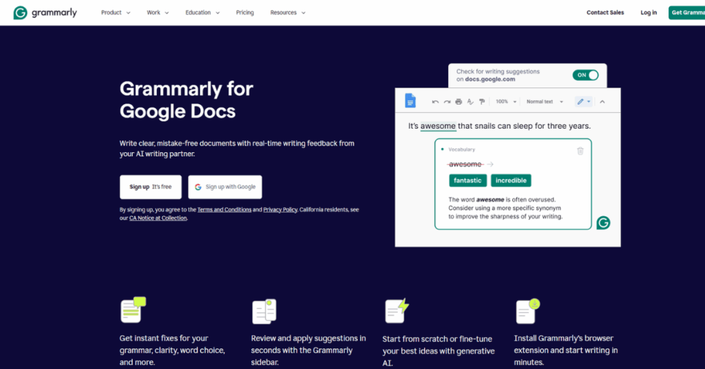 Grammarly for Docs