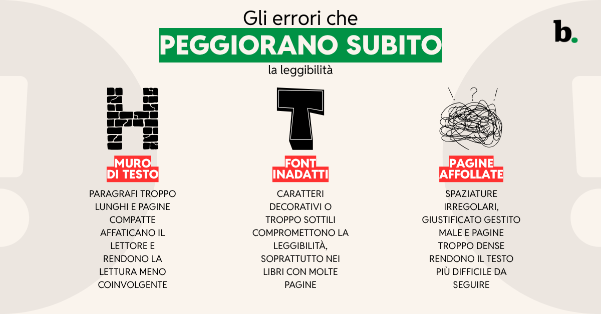 Gli errori che peggiorano subito la leggibilità