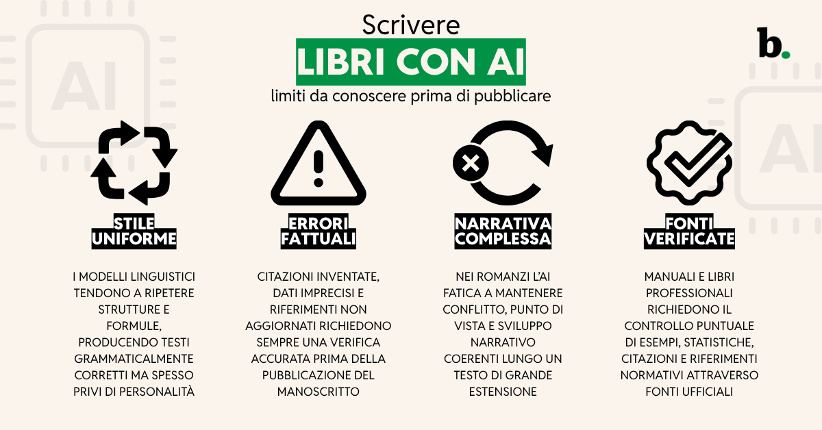 Scrivere libri con AI limiti da conoscere prima di pubblicare